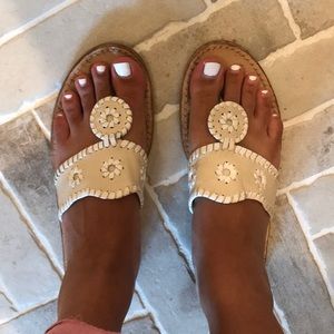 White/Bone Jack Roger’s Sandals